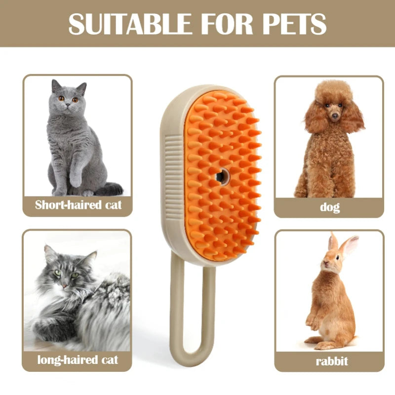 Votre chat perd ses poils partout dans la maison découvrez la brosse vapeur magique qui enlève les poils morts, nettoie et masse votre animal en même temps