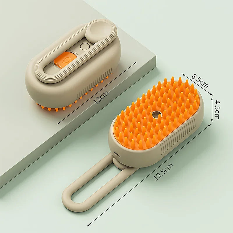 Votre chat perd ses poils partout dans la maison découvrez la brosse vapeur magique qui enlève les poils morts, nettoie et masse votre animal en même temps